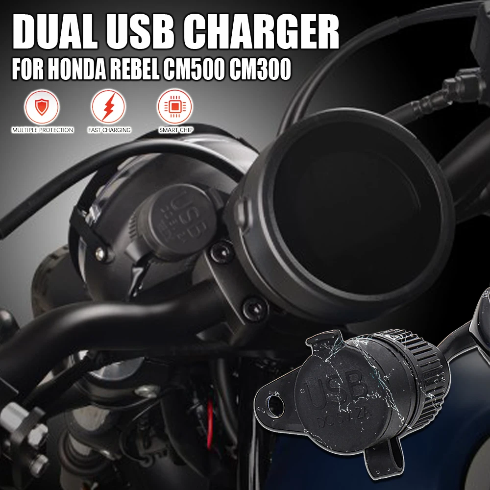 Rebel cm 500 300 Motorcycle Accessories Dual USB Charger Power Adapter Socket waterproof Plug Socket For Honda Rebel CM500 CM300
Rebel cm 500 300 Motorcycle Accessories Dual USB Charger Power Adapter Socket waterproof Plug Socket For Honda Rebel CM500 CM300