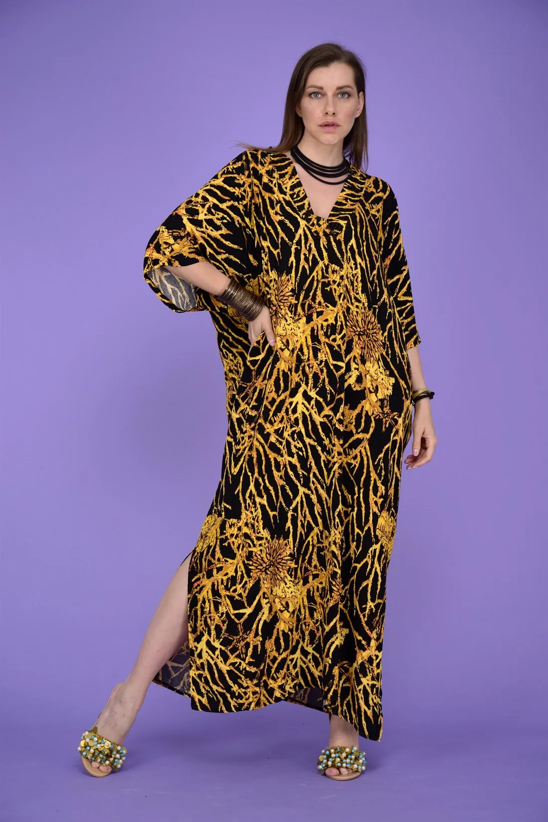 Coral Pattern V-Neck Cotton Fabric Long Viscose Dresses For Women 4xl 5xl 6xl 2021 New Fashion Clothing
Coral Pattern V-Neck Cotton Fabric Long Viscose Dresses For Women 4xl 5xl 6xl 2021 New Fashion Clothing