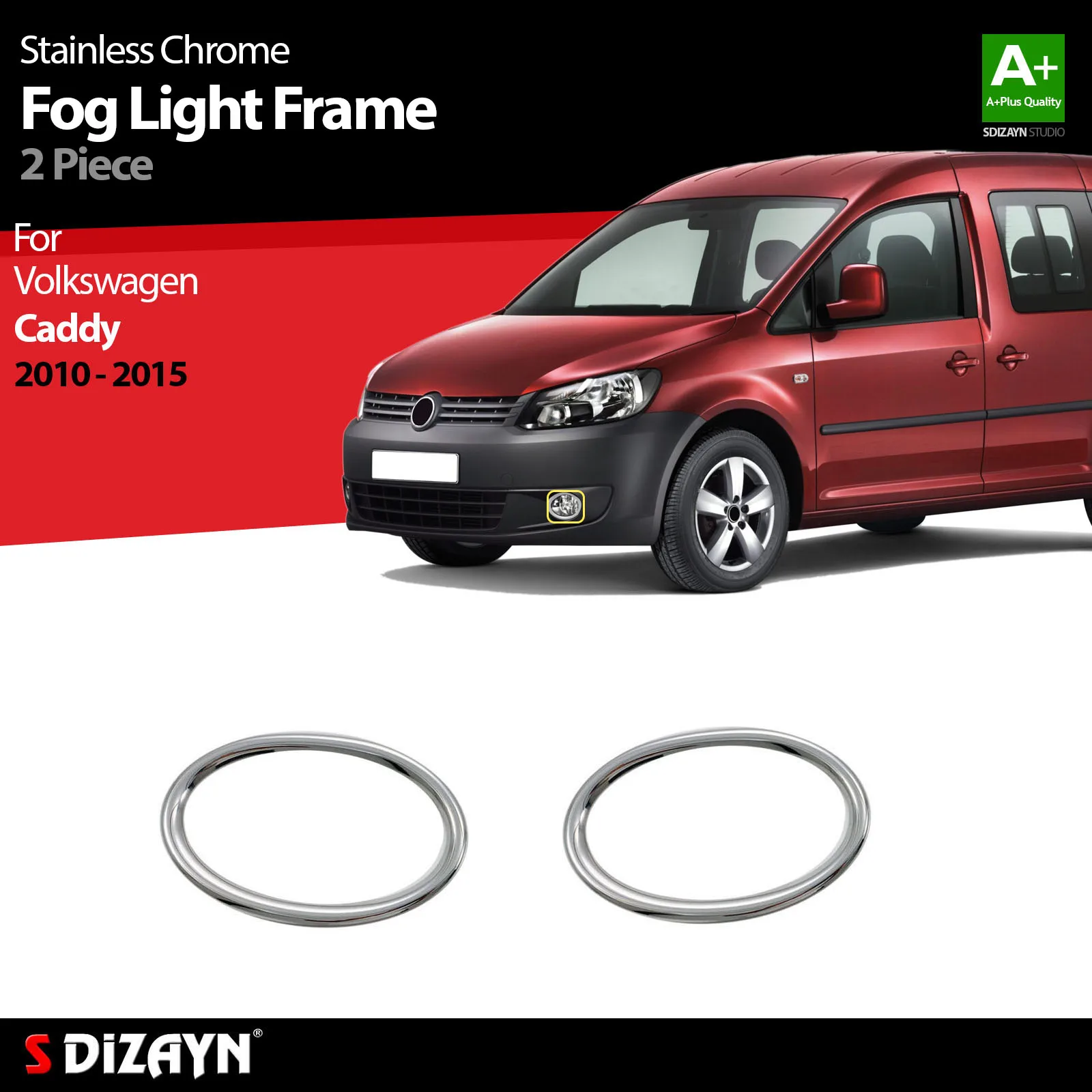 S Dizayn For Volkswagen Caddy Chrome Fog Light Frame Stainless Steel 2 Pcs VW Exterior Car Accessories Parts Auto Products
S Dizayn For Volkswagen Caddy Chrome Fog Light Frame Stainless Steel 2 Pcs VW Exterior Car Accessories Parts Auto Products