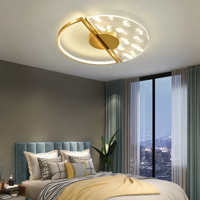 Feather Ceiling Lights Modern Ceiling Lamp Indoor Lighting Ceiling Gold Bedroom Led Light With Remote Control For Bed room
Feather Ceiling Lights Modern Ceiling Lamp Indoor Lighting Ceiling Gold Bedroom Led Light With Remote Control For Bed room