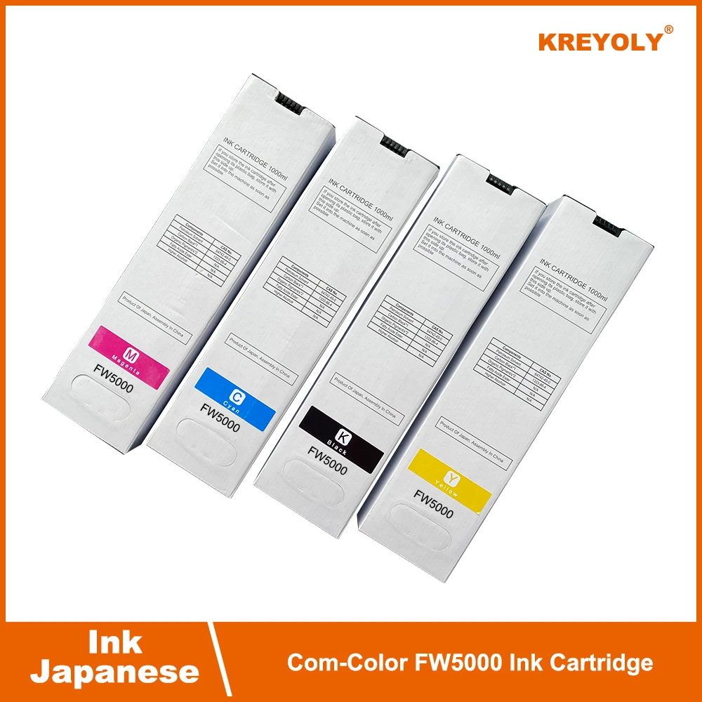 Japanese Ink Cartridge FW5000 One Piece S-7252 S-7253 S-7250 S-7251Black Cyan Magenta Yellow
Japanese Ink Cartridge FW5000 One Piece S-7252 S-7253 S-7250 S-7251Black Cyan Magenta Yellow