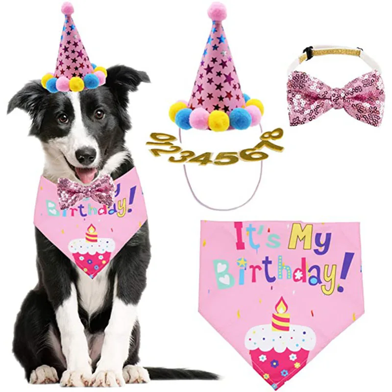 pet supplies dog products scarf tie Happy Birthday Scarf Dog Saliva Towel For dogs hat 4pcs Dog accessories
pet supplies dog products scarf tie Happy Birthday Scarf Dog Saliva Towel For dogs hat 4pcs Dog accessories