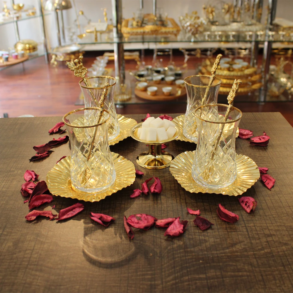 Tulip Home Accessories - Turkish Tea Set - Sugar Bowl - Gold And Silver - For 4 Persons
Tulip Home Accessories - Turkish Tea Set - Sugar Bowl - Gold And Silver - For 4 Persons