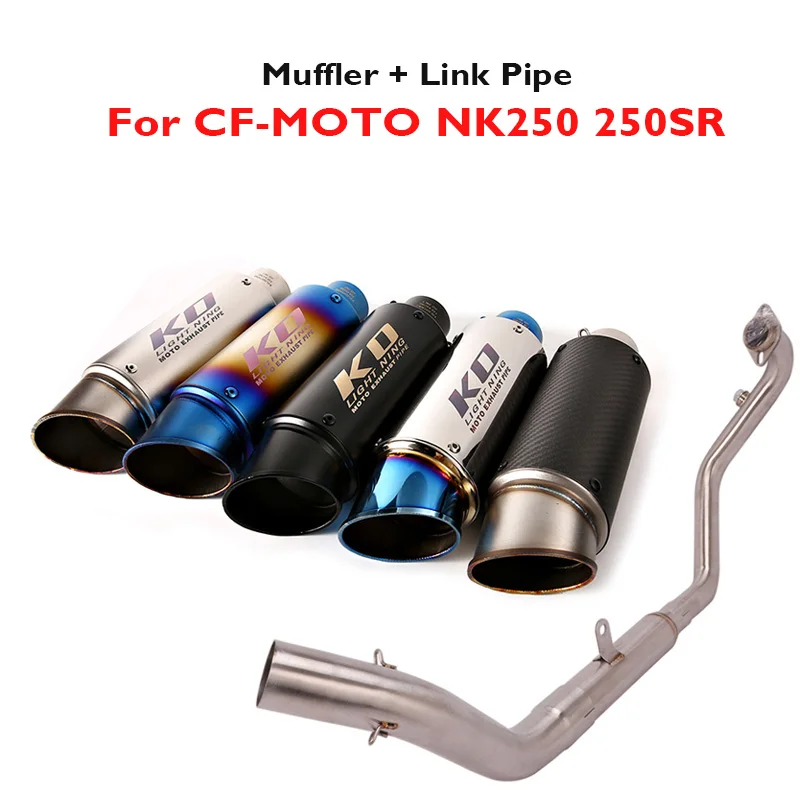 Slip on Motorcycle Exhaust System 51mm Muffler Tip Silencer Connection Link Pipe for CF-MOTO NK250 NK250SR
Slip on Motorcycle Exhaust System 51mm Muffler Tip Silencer Connection Link Pipe for CF-MOTO NK250 NK250SR