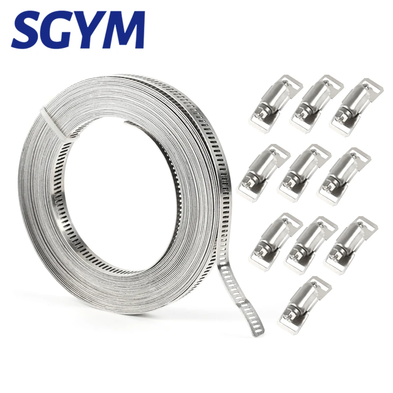 DIY Hose Clamp Kit 304 Stainless Steel Worm Gear Hose Clamps Large for Ductwork 33FT Strap with fasteners
DIY Hose Clamp Kit 304 Stainless Steel Worm Gear Hose Clamps Large for Ductwork 33FT Strap with fasteners