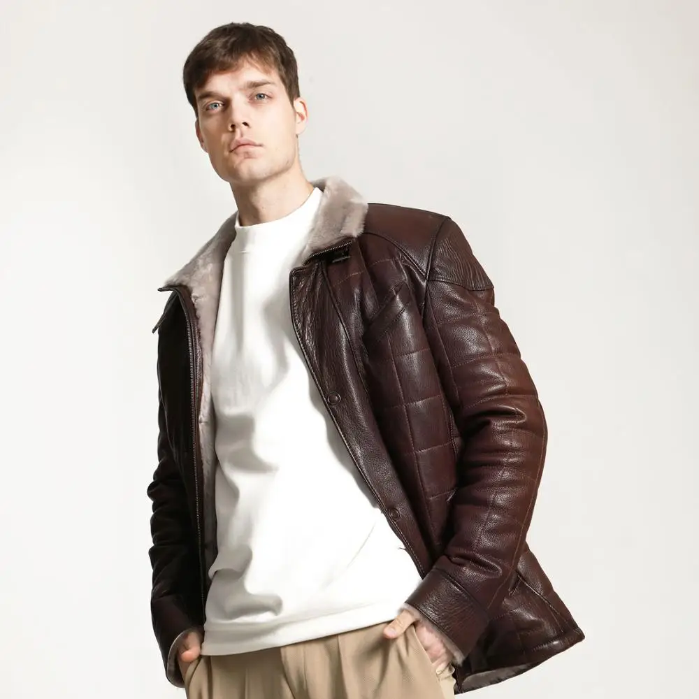 New Autumn Winter Genuine Leather Jacket For Men Stand Collar Motorcycle Warm Fleece Sheepskin Windbreaker Trendy
New Autumn Winter Genuine Leather Jacket For Men Stand Collar Motorcycle Warm Fleece Sheepskin Windbreaker Trendy