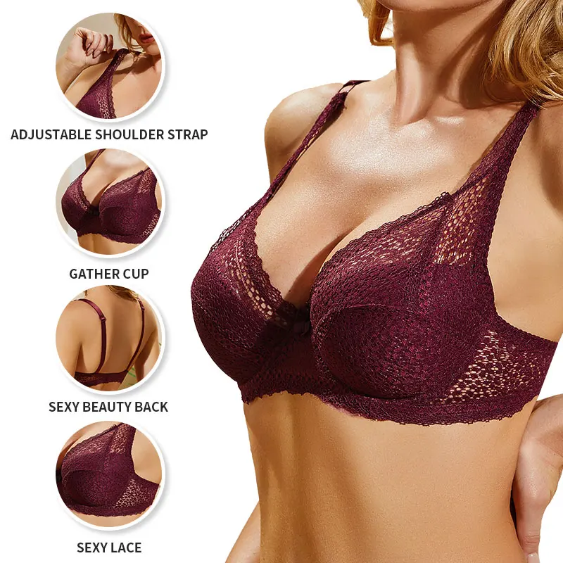 Lace Bra Plus Size Bra Women Underwear Bralette Crop Top Sexy Female Bra Large Tube Top Female Push Up Brassiere C D Cup
Lace Bra Plus Size Bra Women Underwear Bralette Crop Top Sexy Female Bra Large Tube Top Female Push Up Brassiere C D Cup