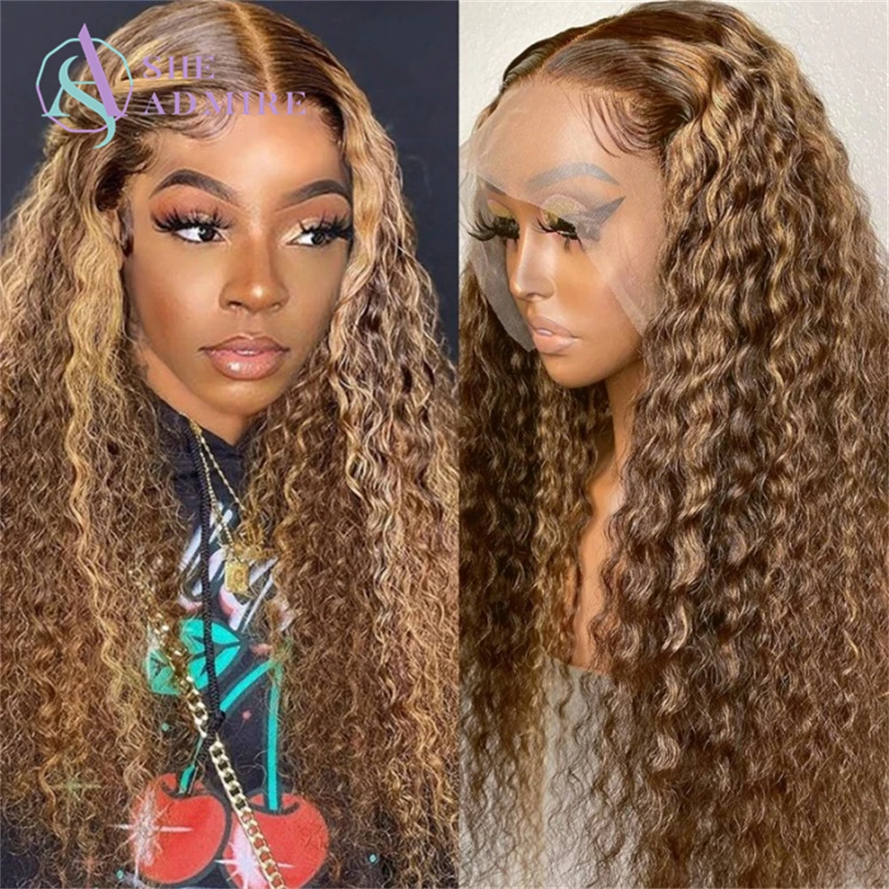 Curly T Part Lace Front Wigs Honey Blonde Highlight #4/27 Ombre Blonde Human Hair Wig for Black Women Pre Plucked With Baby Hair
Curly T Part Lace Front Wigs Honey Blonde Highlight #4/27 Ombre Blonde Human Hair Wig for Black Women Pre Plucked With Baby Hair