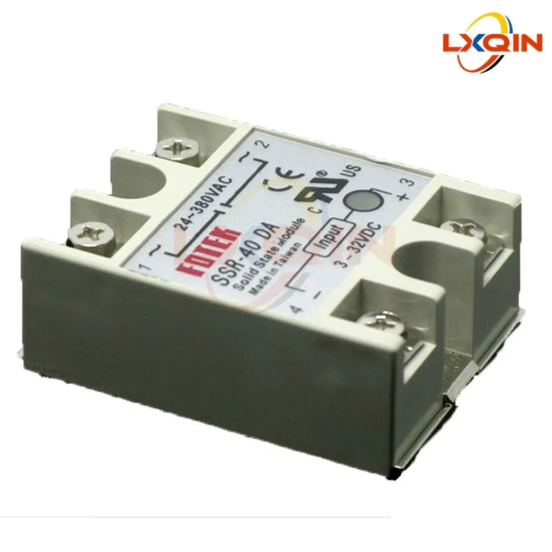 LXQIN Good Quality Large Format Printer Crystaljet solvent Printer Solid State Relay SSR-10/25/30/40 DA Input 3-32VDC
LXQIN Good Quality Large Format Printer Crystaljet solvent Printer Solid State Relay SSR-10/25/30/40 DA Input 3-32VDC
