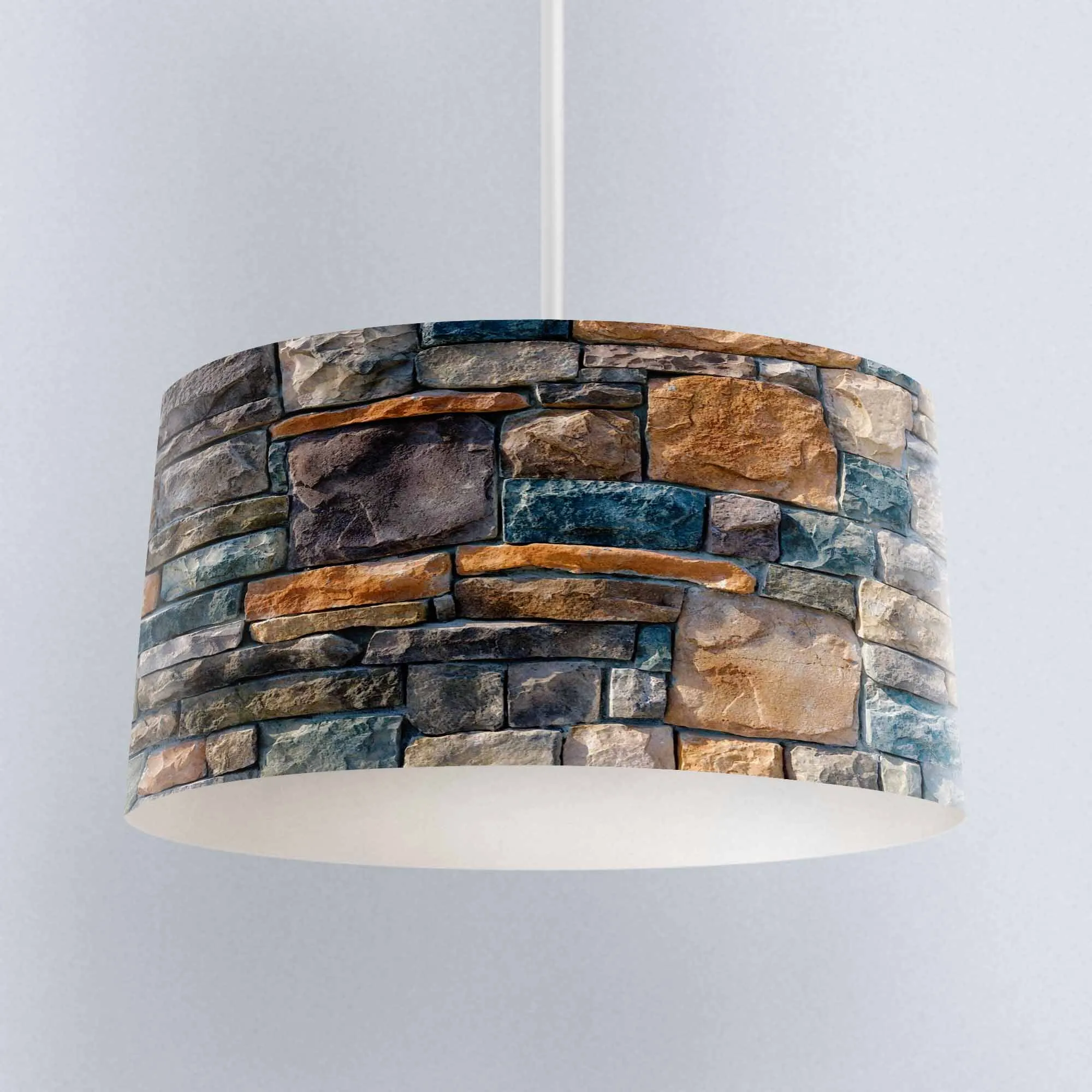 Else Blue Brown Vintage Wall Brick Stone Digital Printed Fabric Chandelier Lamp Drum Lampshade Floor Ceiling Pendant Light Shade
Else Blue Brown Vintage Wall Brick Stone Digital Printed Fabric Chandelier Lamp Drum Lampshade Floor Ceiling Pendant Light Shade
