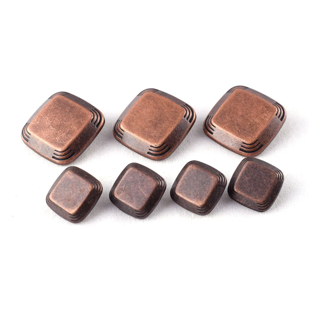 Metal Square Buttons Coat Button Anchor Buttons Copper Shank Buttons Fasteners Blazer Buttons for Clothing or Leather Wrap Clasp
Metal Square Buttons Coat Button Anchor Buttons Copper Shank Buttons Fasteners Blazer Buttons for Clothing or Leather Wrap Clasp