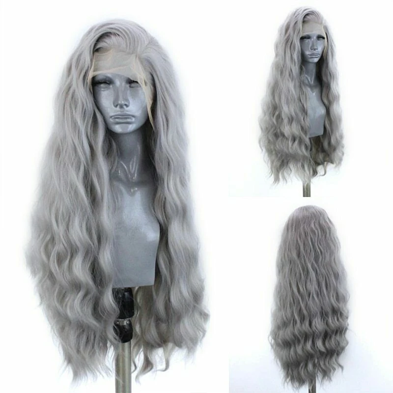 Long Wavy Synthetic Lace Front Wigs for Women Heat Resistant Fiber Hair Gray Lace Wigs
Long Wavy Synthetic Lace Front Wigs for Women Heat Resistant Fiber Hair Gray Lace Wigs