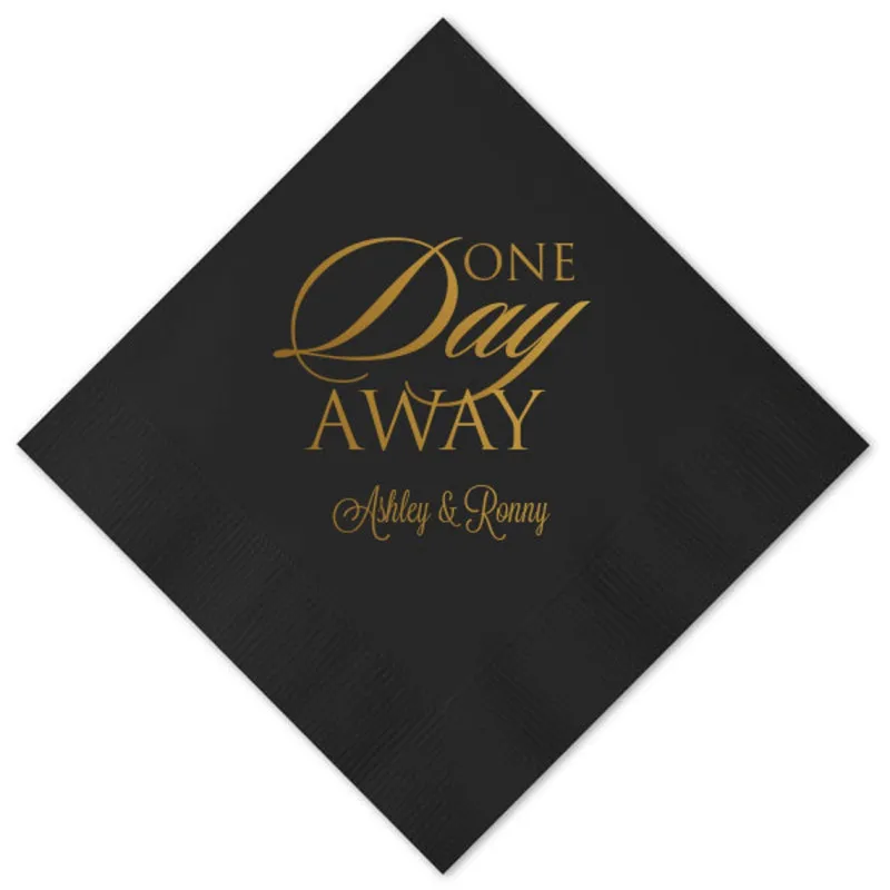 50 Personalized Rehearsal Napkins Custom Printed One Day Away Beverage Cocktail Luncheon Dinner Guest Towel Napkins Imprinted
50 Personalized Rehearsal Napkins Custom Printed One Day Away Beverage Cocktail Luncheon Dinner Guest Towel Napkins Imprinted