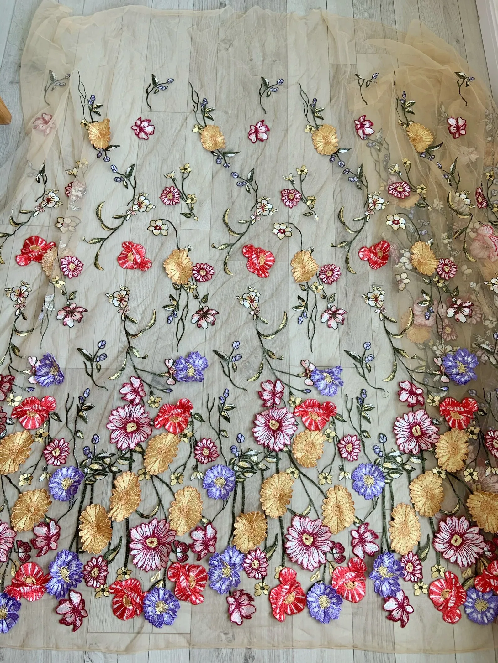 1 yard 3D Flowers Embroidered Lace Fabric for Dress Diy Wedding Floral Child Sewing Patchwork Material Cloth
1 yard 3D Flowers Embroidered Lace Fabric for Dress Diy Wedding Floral Child Sewing Patchwork Material Cloth