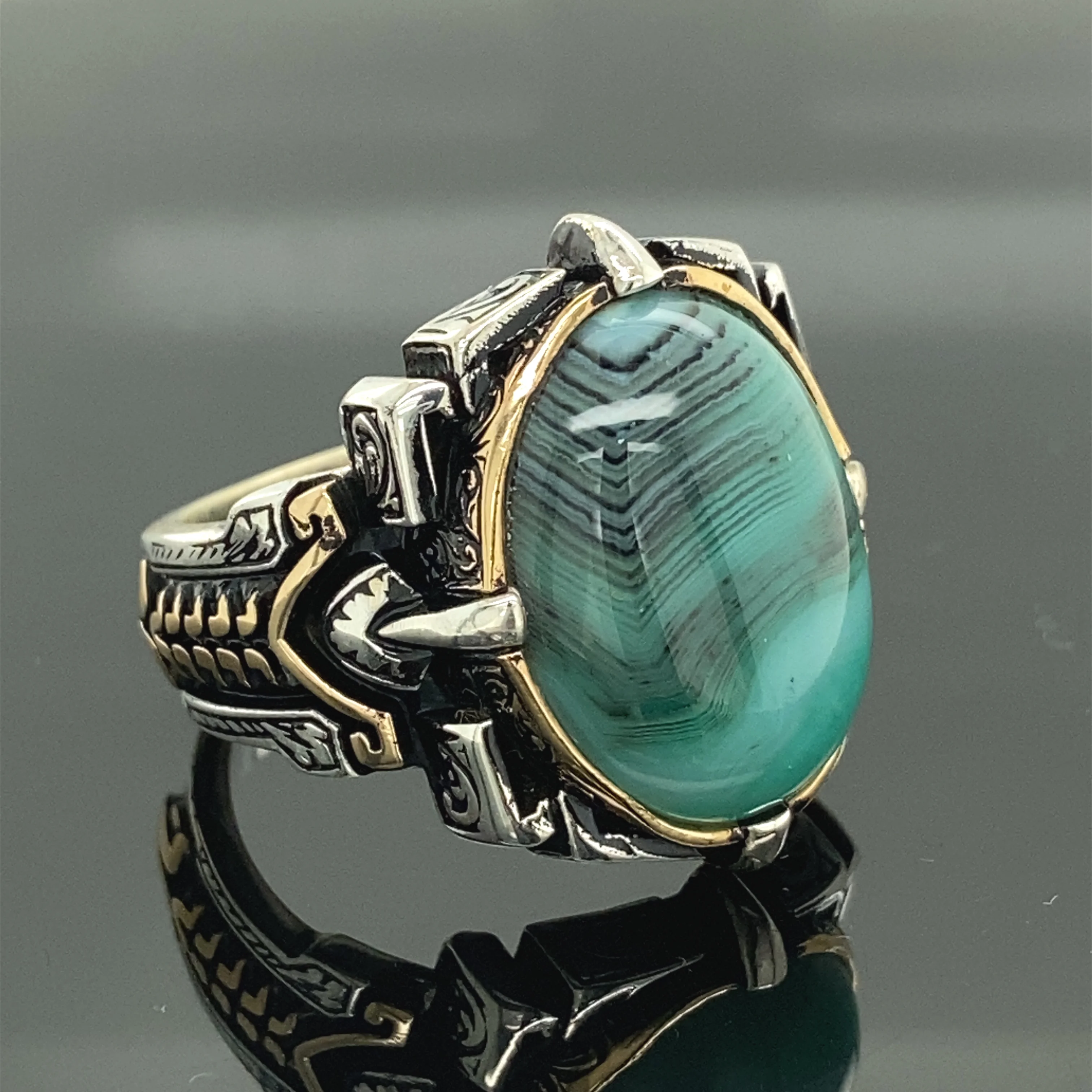 Men Handmade Ring , Malachite Gemstone Ring , Oval Gemstone Ring , Embroidered Ring , Ottoman Jewelry , 925k Sterling Silver Rin
Men Handmade Ring , Malachite Gemstone Ring , Oval Gemstone Ring , Embroidered Ring , Ottoman Jewelry , 925k Sterling Silver Rin