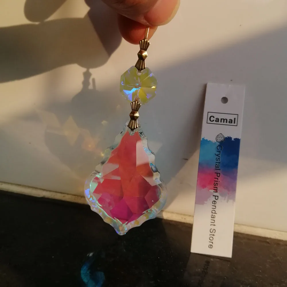 Camal 2pcs AB Color 50mm French Maple Leaf Octagonal Bead Gold Bowtie Pins Crystal Pendant Prism Chandelier Suncatcher Lighting
Camal 2pcs AB Color 50mm French Maple Leaf Octagonal Bead Gold Bowtie Pins Crystal Pendant Prism Chandelier Suncatcher Lighting