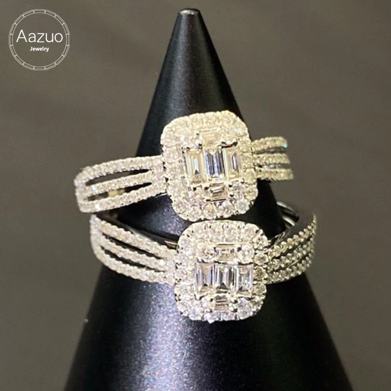 Aazuo 18K Orignal White Gold Real Diamonds 0.50ct Classic Square Ring For Woman Fashion Gift For Woman Birthday Party Au750
Aazuo 18K Orignal White Gold Real Diamonds 0.50ct Classic Square Ring For Woman Fashion Gift For Woman Birthday Party Au750