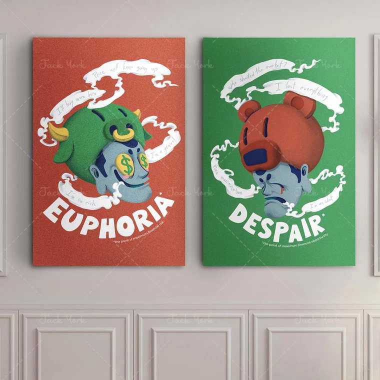 Euphoria & Despair Bundle| Bull and Bear| Canvas Art| Office Decor | Pop Art| Investor | Stock Market | Bitcoin | Crypto | Day
Euphoria & Despair Bundle| Bull and Bear| Canvas Art| Office Decor | Pop Art| Investor | Stock Market | Bitcoin | Crypto | Day