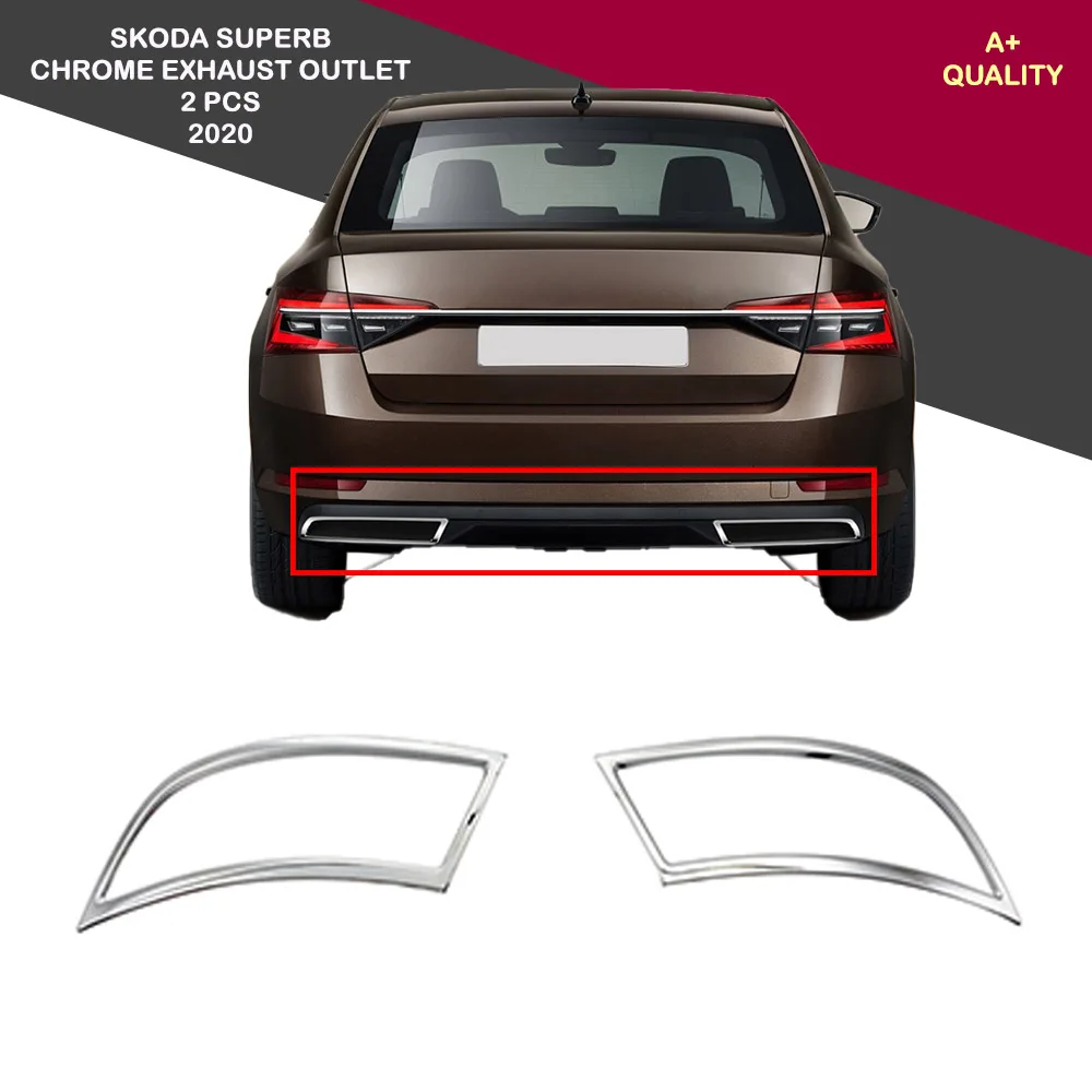 For Skoda Superb Chrome Exhaust Outlet 2 Pcs Set 2020 and Up. Stainless Steel. ISO9001 / 2008 A + Quality Car Modified Design
For Skoda Superb Chrome Exhaust Outlet 2 Pcs Set 2020 and Up. Stainless Steel. ISO9001 / 2008 A + Quality Car Modified Design