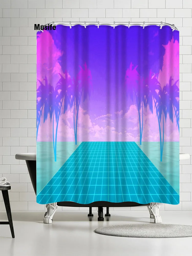 Musife Custom High Quality Vaporwave Shower Curtain Waterproof Bathroom Polyester Fabric Bathroom Curtain
Musife Custom High Quality Vaporwave Shower Curtain Waterproof Bathroom Polyester Fabric Bathroom Curtain
