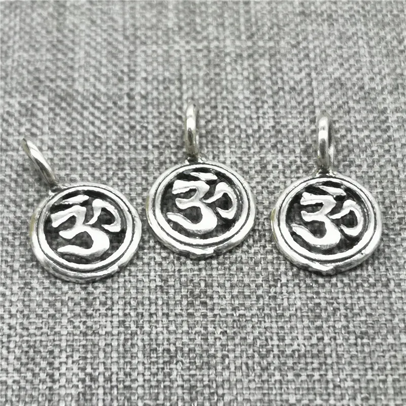 10pcs of 925 Sterling Silver OM Charms for Yoga Meditation Bracelet Necklace
10pcs of 925 Sterling Silver OM Charms for Yoga Meditation Bracelet Necklace