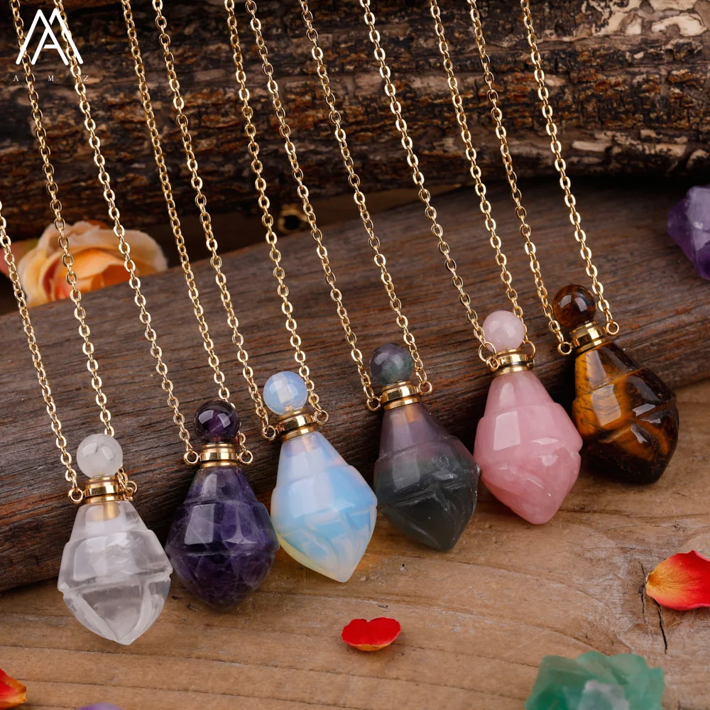 Lovely Women Perfume Bottle Pendant Necklace,Carving Gemstones Ice Cream Essential Oil Necklace Natural Stone Jewelry Dropship
Lovely Women Perfume Bottle Pendant Necklace,Carving Gemstones Ice Cream Essential Oil Necklace Natural Stone Jewelry Dropship