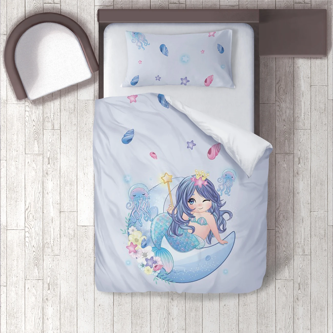 Duvet Cover Set Bedding Set Pillow Case for Baby and Kids Room 3D Printed Dark Blue Mermaid Model 212
Duvet Cover Set Bedding Set Pillow Case for Baby and Kids Room 3D Printed Dark Blue Mermaid Model 212