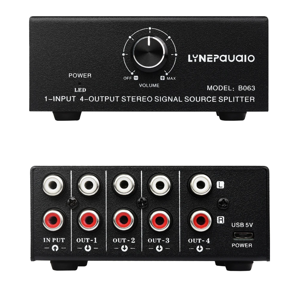 1 in 4 out audio frequency signal distribute device non consumption output RCA interface
1 in 4 out audio frequency signal distribute device non consumption output RCA interface