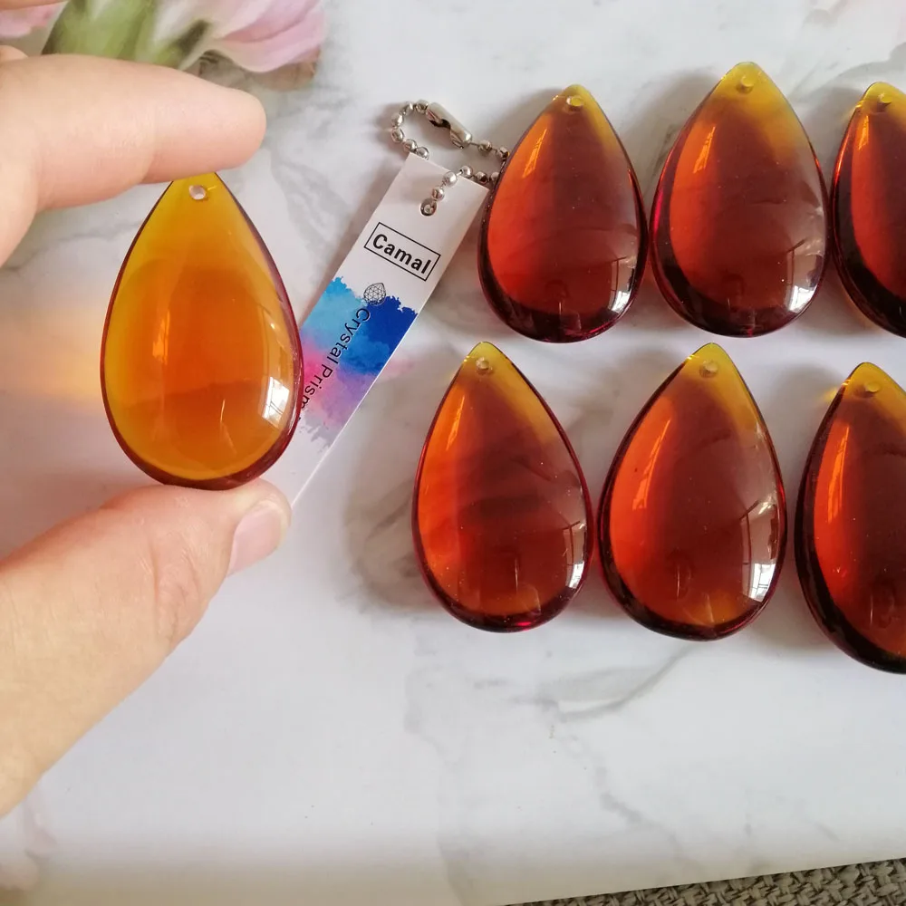 Camal 10pcs 36mm Amber Crystal Smooth Teardrop Prisms Pendants Lamp Chandelier Parts Hanging Ornament Wedding Home Decoration
Camal 10pcs 36mm Amber Crystal Smooth Teardrop Prisms Pendants Lamp Chandelier Parts Hanging Ornament Wedding Home Decoration