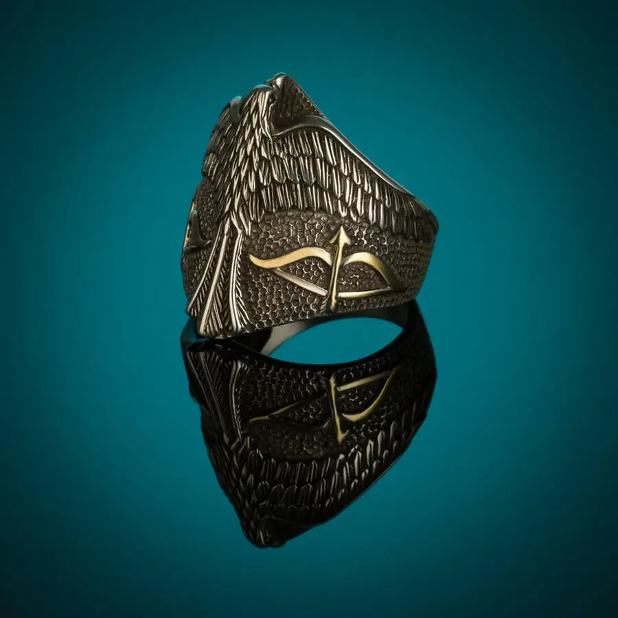 925 Silver Sterling Archer Figure Ring Mens Warrior Alparslan Movie Hawk Gifts Fashion Retro Luxury Good Quality Resistant New
925 Silver Sterling Archer Figure Ring Mens Warrior Alparslan Movie Hawk Gifts Fashion Retro Luxury Good Quality Resistant New