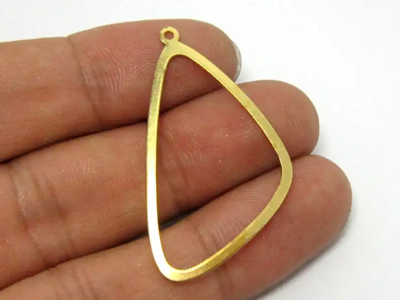 10pcs Brass Charms, Triangle Circle Charm, Brass Earring Charm, Earring Findings Dangle, 40.9x21.3mm, Jewelry Findings R585
10pcs Brass Charms, Triangle Circle Charm, Brass Earring Charm, Earring Findings Dangle, 40.9x21.3mm, Jewelry Findings R585