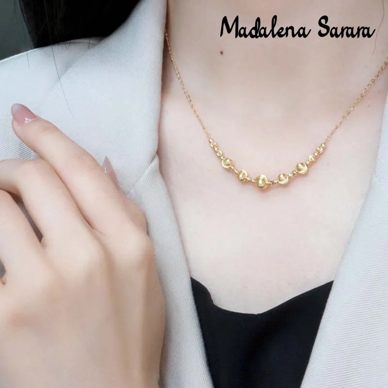 MADALENA SARARA, лазерный бисер с кошачьими глазами для женщин, колье, 18 К, цепочка из желтого золота, регулируемая, для женщин, Au750, ручная работа
MADALENA SARARA, лазерный бисер с кошачьими глазами для женщин, колье, 18 К, цепочка из желтого золота, регулируемая, для женщин, Au750, ручная работа