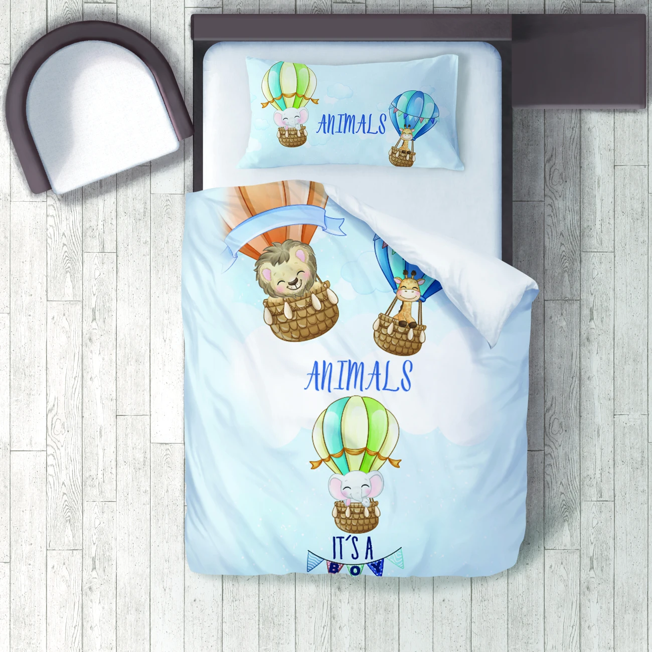 Duvet Cover Set Bedding Set Pillow Case for Baby and Kids Room 3D Printed Light Blue Animals Balloon Model 170
Duvet Cover Set Bedding Set Pillow Case for Baby and Kids Room 3D Printed Light Blue Animals Balloon Model 170