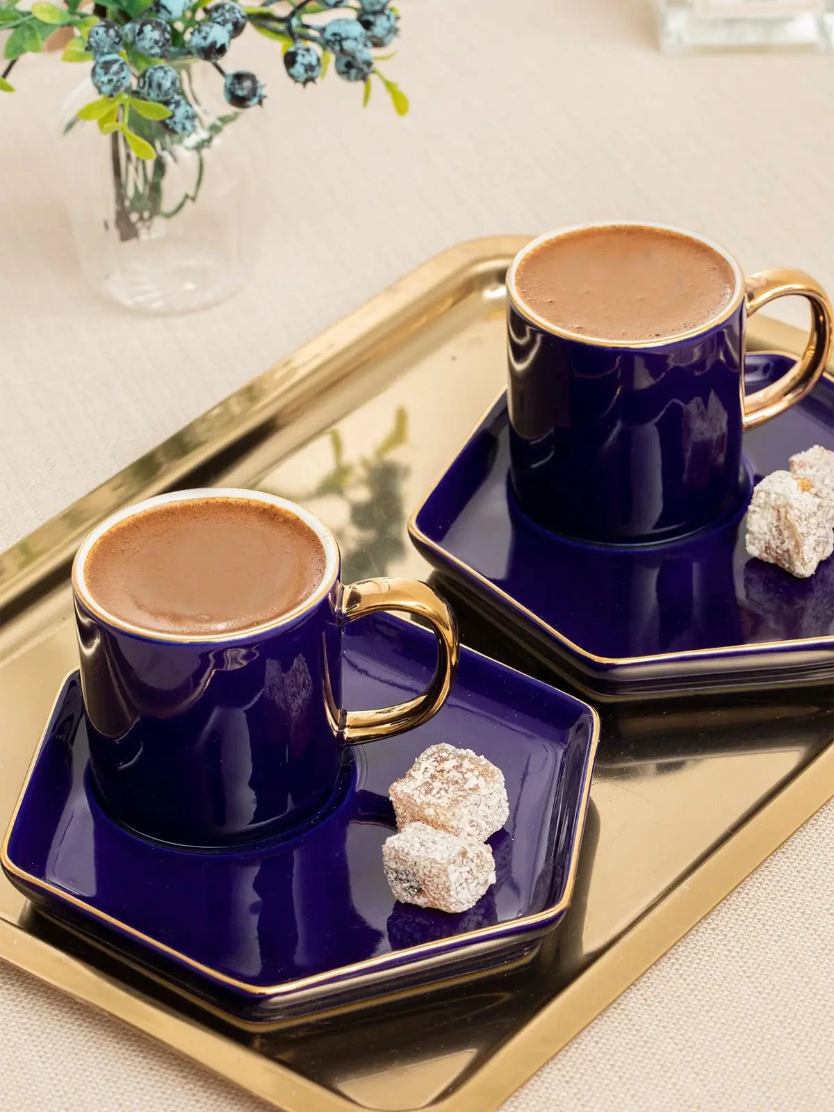 2 PCs Coffee Cup Pad 90 Ml Navy Blue Luxury European Model Espresso Coffee cup Tea Milk Drink Cups Handle handle mug
2 PCs Coffee Cup Pad 90 Ml Navy Blue Luxury European Model Espresso Coffee cup Tea Milk Drink Cups Handle handle mug
