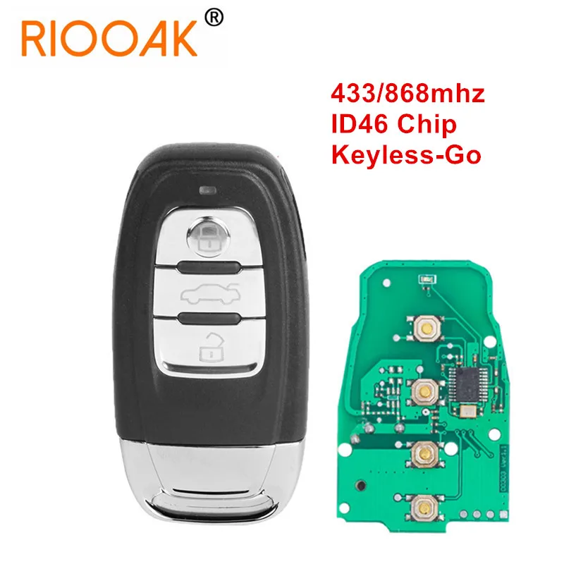 3 Button 433/868mhz ID46 Chip Keyless Smart Remote Car Key for Audi A4 A5 A6 A7 S6 8T0959754K 8T0959754F 8K0959754A 8K0959754H
3 Button 433/868mhz ID46 Chip Keyless Smart Remote Car Key for Audi A4 A5 A6 A7 S6 8T0959754K 8T0959754F 8K0959754A 8K0959754H