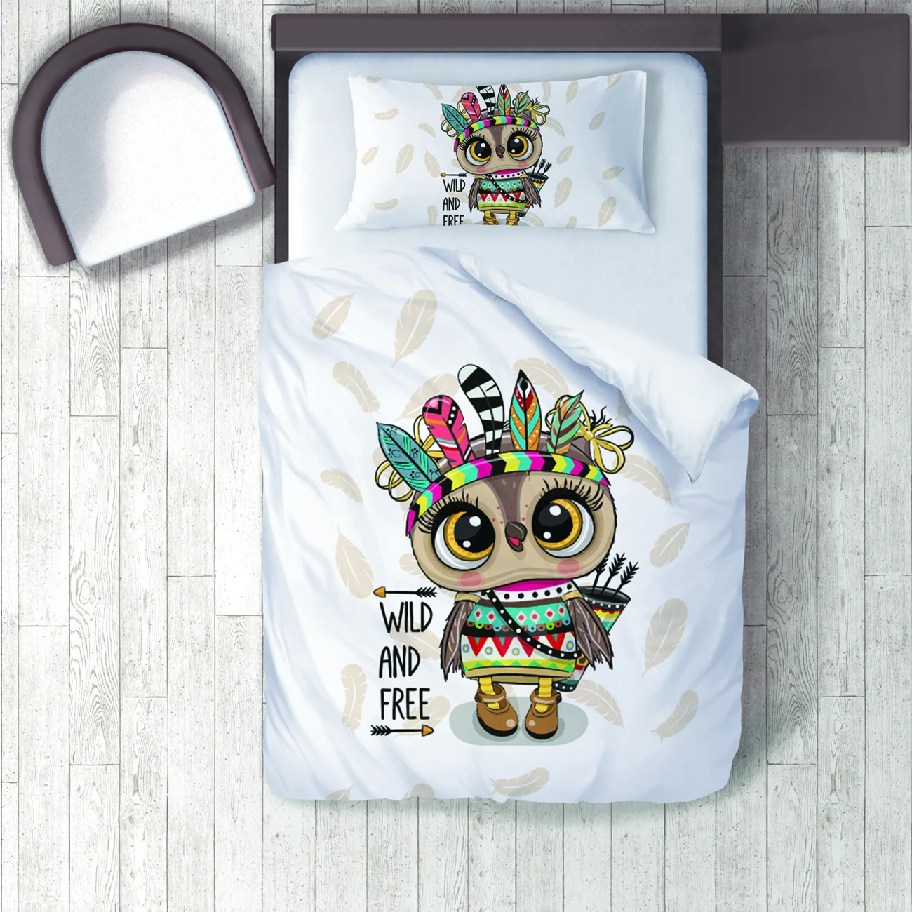 Duvet Cover Set Bedding Set Pillow Case for Baby and Kids Room 3D Printed White Wild Owl Model 231
Duvet Cover Set Bedding Set Pillow Case for Baby and Kids Room 3D Printed White Wild Owl Model 231