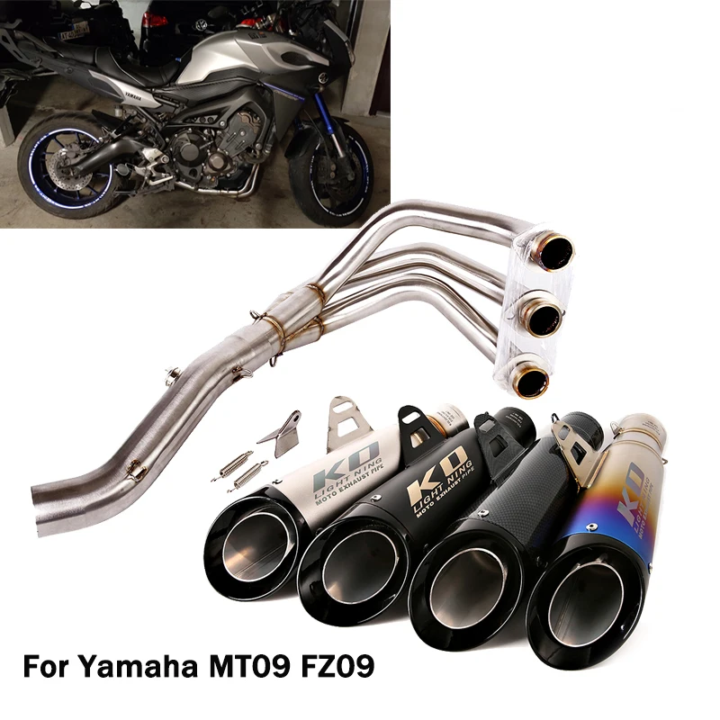 For Yamaha MT09 FZ09 Full Exhaust System Slip On Motorcycle Front Header Connect Pipe Tail Muffler Tips 51mm Modified
For Yamaha MT09 FZ09 Full Exhaust System Slip On Motorcycle Front Header Connect Pipe Tail Muffler Tips 51mm Modified