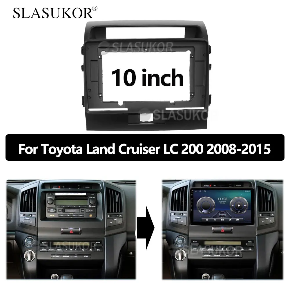 10 INCH Android Car frame Kit Fascia Panel For Toyota Land Cruiser LC 200 2008-2015 ABS Android Big Screen Radio Audio Frame
10 INCH Android Car frame Kit Fascia Panel For Toyota Land Cruiser LC 200 2008-2015 ABS Android Big Screen Radio Audio Frame