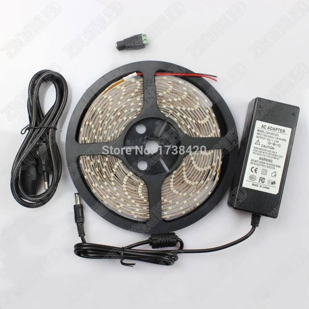 Super Bright 3set/lot 3528 Waterproof LED Strip Light 120leds/m IP65 LED Rope Light 5Meter + 12V 5A Power Adapter
Super Bright 3set/lot 3528 Waterproof LED Strip Light 120leds/m IP65 LED Rope Light 5Meter + 12V 5A Power Adapter