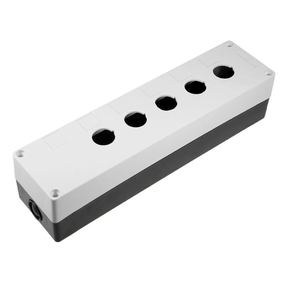 UXCELL Push Button Switch Control Station Box 22mm 5 Button Hole Waterproof Black And White For Power Supply Units Accessories
UXCELL Push Button Switch Control Station Box 22mm 5 Button Hole Waterproof Black And White For Power Supply Units Accessories
