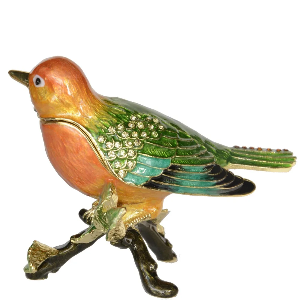 Bird on Perch Bejeweled Trinket Box Metal Jewelry Container Necklace Earring Holder Bird Miniature Figurines Decoration Gifts
Bird on Perch Bejeweled Trinket Box Metal Jewelry Container Necklace Earring Holder Bird Miniature Figurines Decoration Gifts