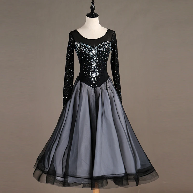 Ballroom Dance Dresses Long Sleeve foxtrot Dancing Skirt Women Stage Waltz Ballroom Dress MQ200 black
Ballroom Dance Dresses Long Sleeve foxtrot Dancing Skirt Women Stage Waltz Ballroom Dress MQ200 black
