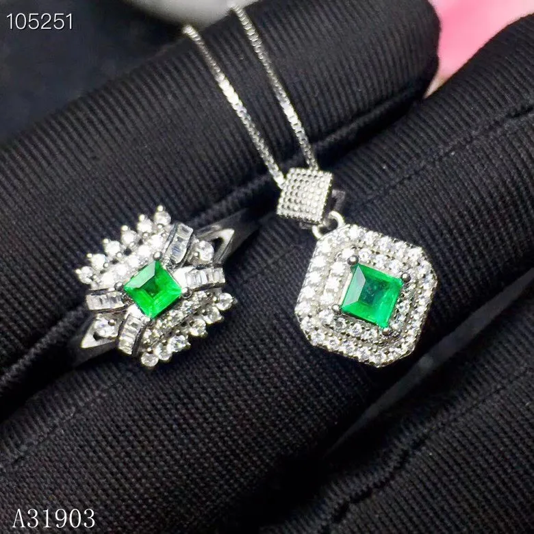 KJJEAXCMY Fine Jewelry 925 Sterling Silver Previous Natural Emerald Women's Pendant Necklace Ring Set Support Detection
KJJEAXCMY Fine Jewelry 925 Sterling Silver Previous Natural Emerald Women's Pendant Necklace Ring Set Support Detection