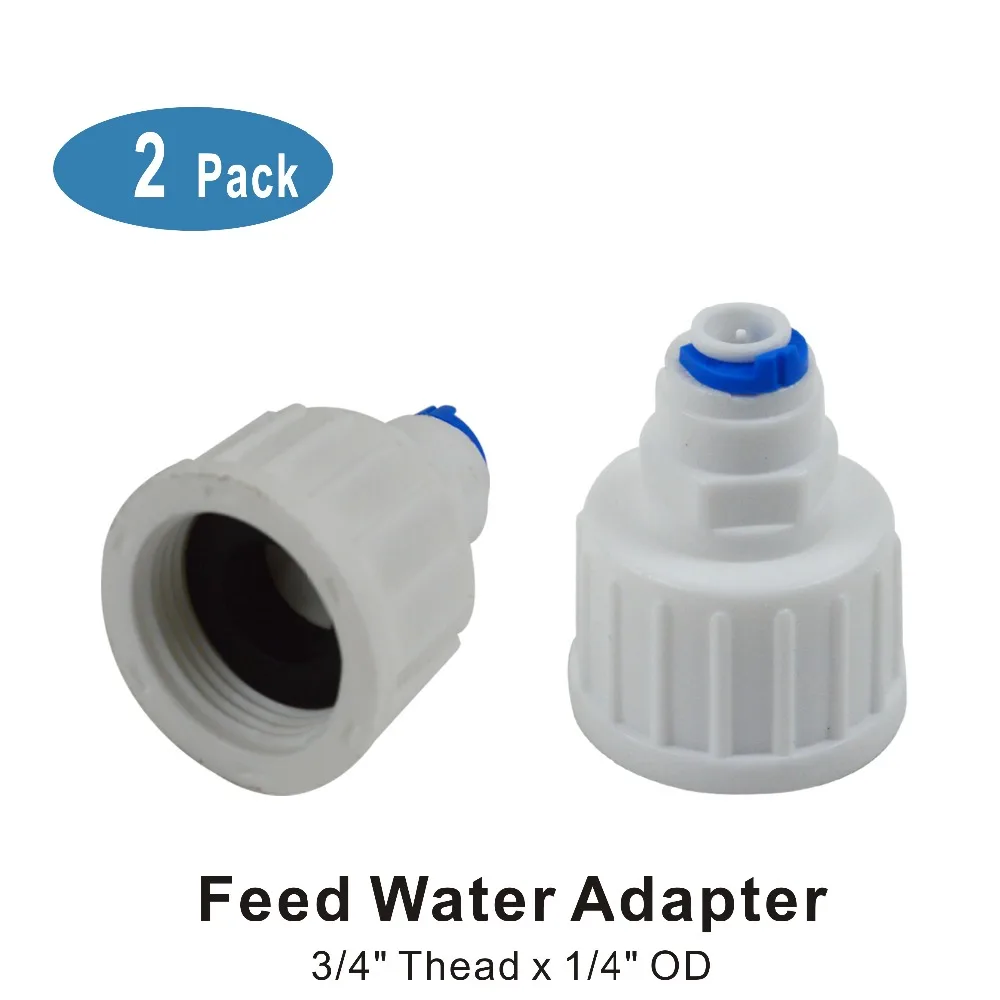 Feed Water Connection Fitting 3/4" bsp to 1/4" Pushfit Connector for Fridge Freezer water filter plumbing or water systems
Feed Water Connection Fitting 3/4" bsp to 1/4" Pushfit Connector for Fridge Freezer water filter plumbing or water systems