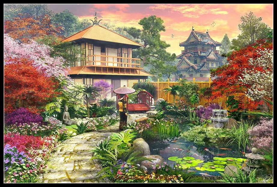 Japan Garden Variant - Counted Cross Stitch Kits - DMC DIY Handmade Needlework for Embroidery 14 ct Cross Stitch Sets
Japan Garden Variant - Counted Cross Stitch Kits - DMC DIY Handmade Needlework for Embroidery 14 ct Cross Stitch Sets