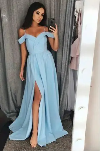 Off the shoulder Evening Dresses with slit sexy formal dress for graduation party gown 2019 Prom Dresses Robe De Soiree
Off the shoulder Evening Dresses with slit sexy formal dress for graduation party gown 2019 Prom Dresses Robe De Soiree