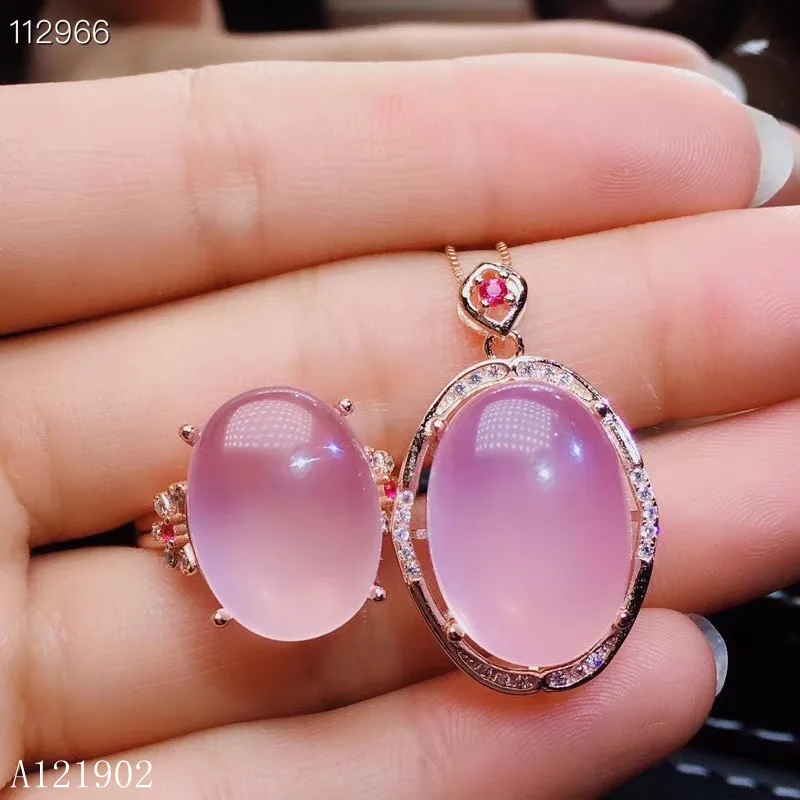 KJJEAXCMY Exquisite Jewelry 925 Silver-inlaid Natural Gem Powder Crystal Stone Female Pendant Ring Set Support Detection
KJJEAXCMY Exquisite Jewelry 925 Silver-inlaid Natural Gem Powder Crystal Stone Female Pendant Ring Set Support Detection