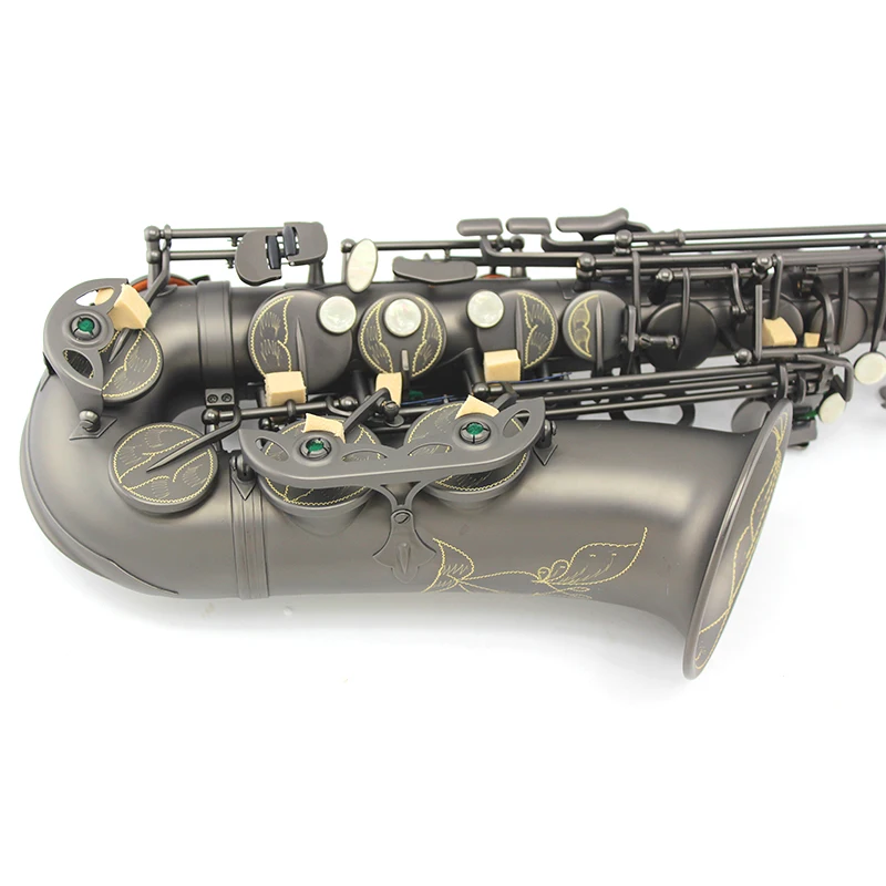 Custom ALTO Saxophone Matte Black Nickel Gold Eb Sax Accessories Top Musical Instruments Professional Free Shipping
Custom ALTO Saxophone Matte Black Nickel Gold Eb Sax Accessories Top Musical Instruments Professional Free Shipping
