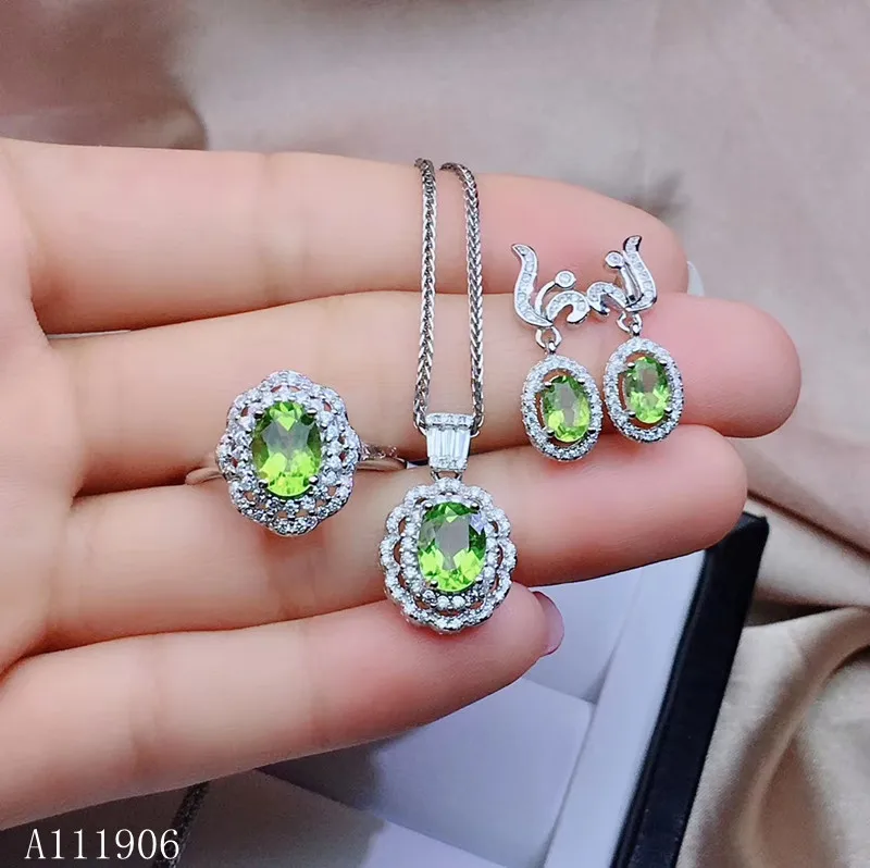 KJJEAXCMY boutique jewelry 925 sterling silver inlaid natural peridot gemstone female ring necklace pendant earrings set support
KJJEAXCMY boutique jewelry 925 sterling silver inlaid natural peridot gemstone female ring necklace pendant earrings set support