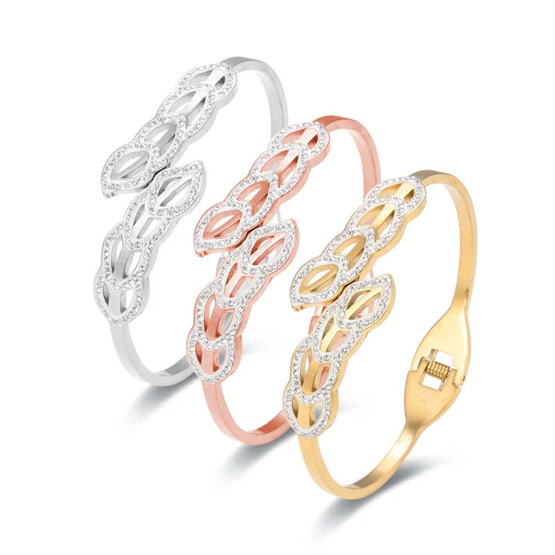 2022 Top Selling Luxury Leaf Bracelets Bangles For Women Stainless Steel Jewelry Woman Jewellery Accessories Free Shipping
2022 Top Selling Luxury Leaf Bracelets Bangles For Women Stainless Steel Jewelry Woman Jewellery Accessories Free Shipping
